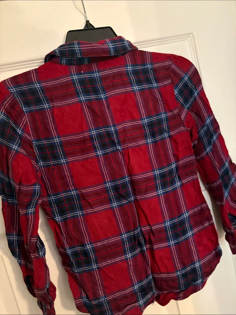 Old Navy Red and Blue Plaid Button-Down Shirt